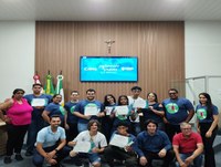 Cerimônia de entrega dos certificados do Parlamento Jovem 2024.