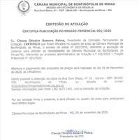 Certidão de Afixação