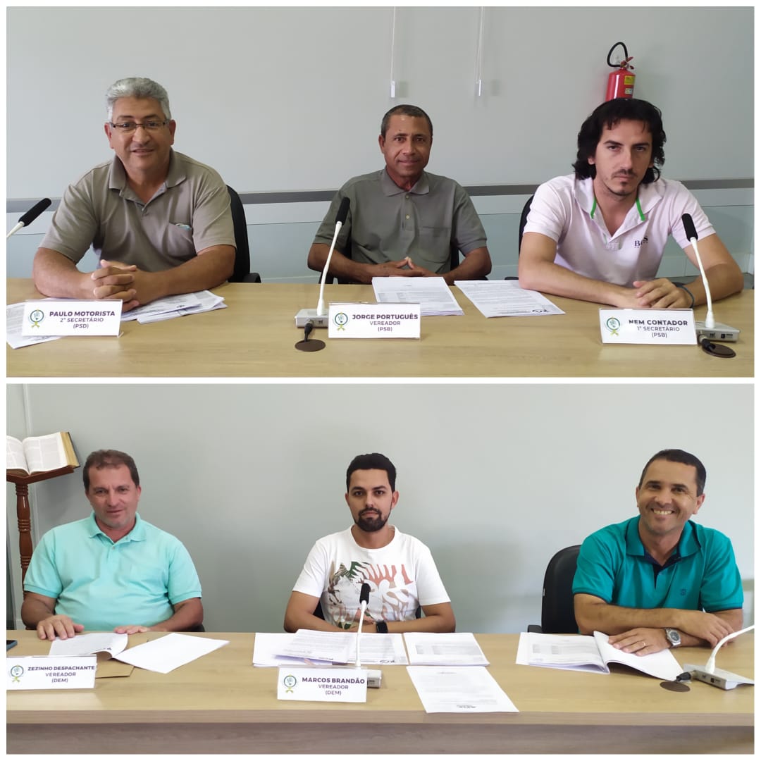 Reunião dos Vereadores com o Assessor Contábil da Câmara Municipal de Bonfinópolis de Minas/MG.