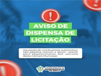 Dispensa de Licitação - Aviso de Contratação Direta.