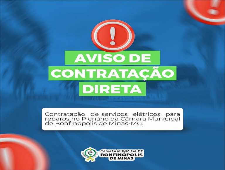 Aviso de Contratação Direta - Serviços Elétricos.